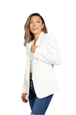 Puff Sleeve Shawl Collar Blazer