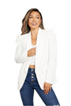 Puff Sleeve Shawl Collar Blazer