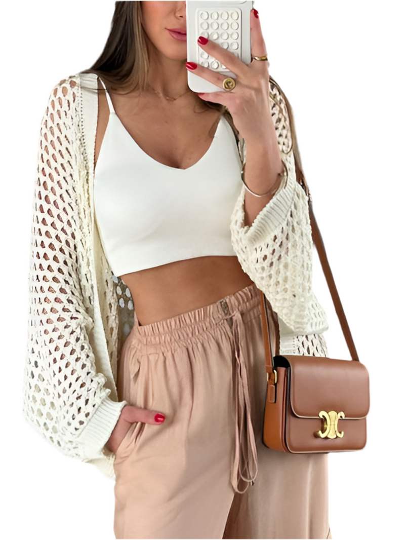 Hollow Out Open Front Cover-Up