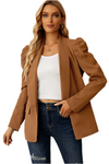 Puff Sleeve Shawl Collar Blazer