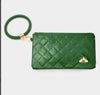 Quilted Faux Leather Wristlet