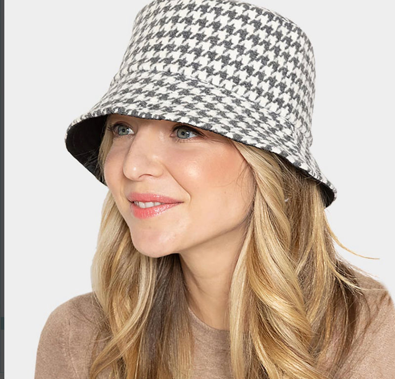 Houndstooth Bucket Hat